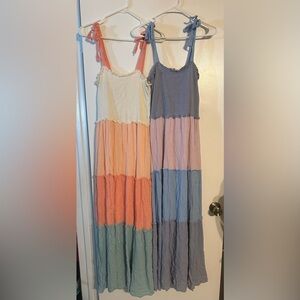 Colorful Tiered Maxi Skirt